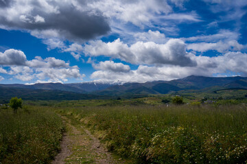 clouds over the mountains