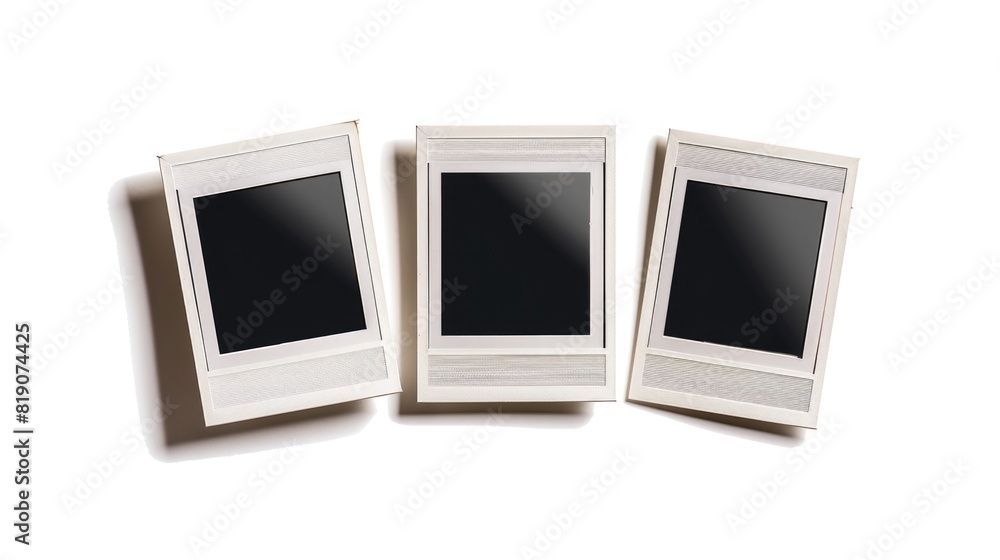 Aufkleber three white frames arranged side by side. perfect for adding photos or artwork
