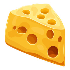 A piece of cheese. Illustration on a white background