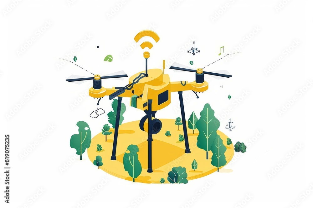 Poster efficient agricultural green analysis in cornfield management with advanced drone technology for mod