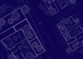 Floor plan designed building on the drawing.