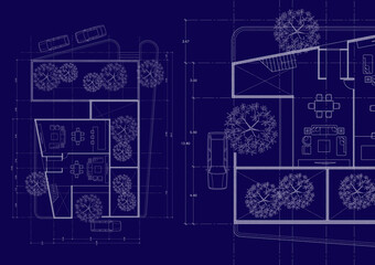 Floor plan designed building on the drawing.