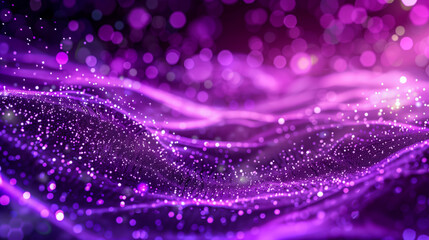 Purple and black background filled with small bubbles