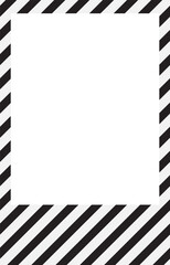 Black and white frame.Background with stripe lines.Vector graphic illustration with empty space.