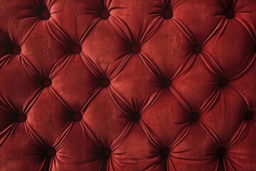 Detailed view of a red upholstered couch, ideal for furniture ads or interior design concepts