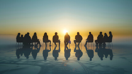 Professionals Engaging in Conflict Resolution Workshop: Communication, Collaboration, Problem Solving