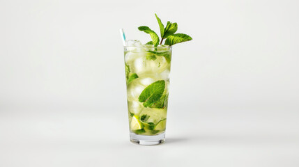 Fototapeta premium Classic Mojito cocktail on bright background