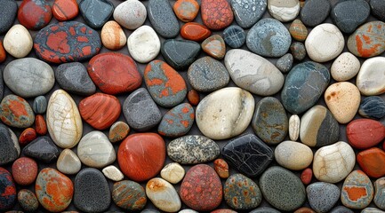Close Up of Colorful Stone Wall