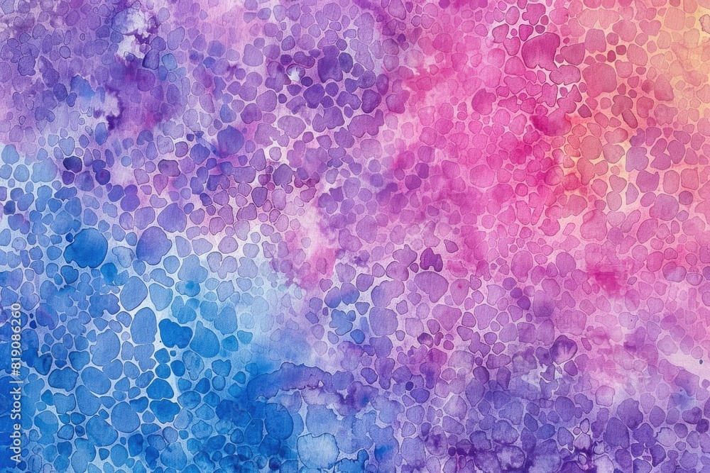 Poster a beautiful watercolor painting of blue and pink bubbles. perfect for adding a pop of color to any p