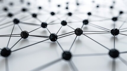 Black and white image of a computer network.