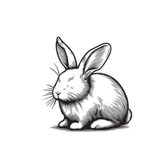 Obraz premium Rabbit silhouette. Rabbit vector illustration.