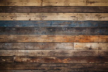 Obraz premium wooden panel wall dark and horizontal with natural wood texture background wallpaper