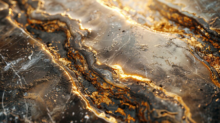 Detailed bronze marble slab, capturing the essence of abstract art.