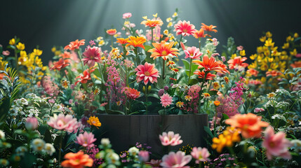 Obraz premium Vibrant Garden Blooms