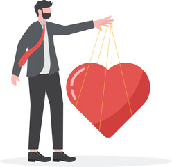 Businessman has control over the heart

