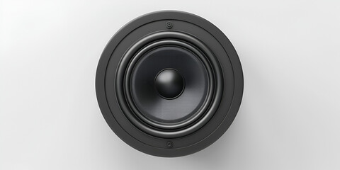 Modern Black Speaker on Pristine White Wallpaper