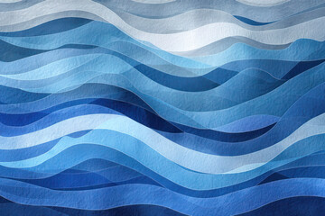 Obraz premium Layered digital waves, resembling sound frequencies, in a palette of electric blue and gray. The background is smooth with a subtle texture of digital noise, enhancing the abstract feel.