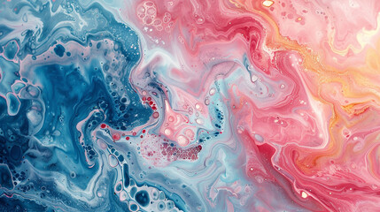 Playful pastel painting on marble surface, evoking whimsy and charm.