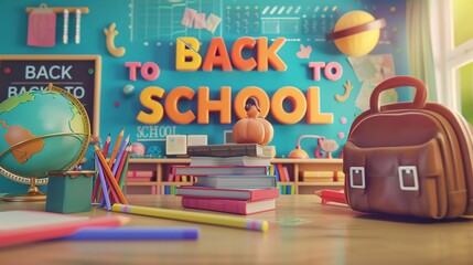 Delightful back to school greeting with scissors and glue added decor