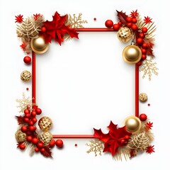 christmas frame with christmas tree