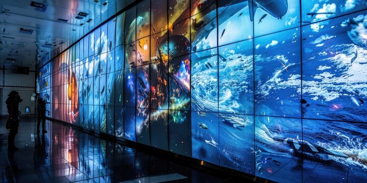 Giant multimedia video and image wall