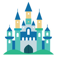 Castle icon, building and architecture , fairytale palace vector icon, vector