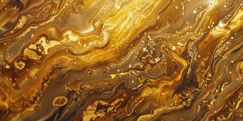 Obraz premium Gold alcohol golden ink