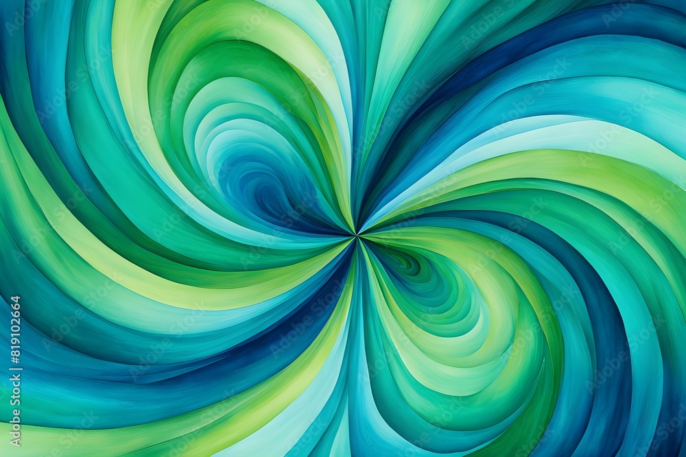 Poster Watercolor swirl background blending seamless pattern central vortex