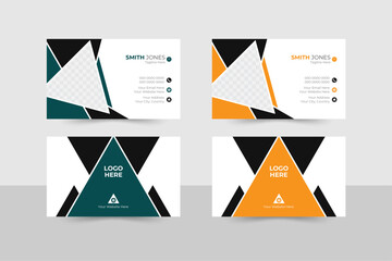 Modern Business card design template, vector layout,