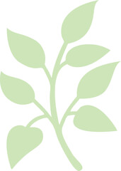 Green leaf vector illustration. Leaves on white background. Ecology.