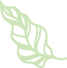 Obraz premium Green leaf vector illustration. Leaves on white background. Ecology.
