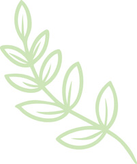 Green leaf vector illustration. Leaves on white background. Ecology.