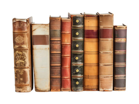 Accent books cut out transparent isolated on white background PNG file artwork graphic design.