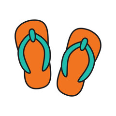 cute slippers summer holiday beach element