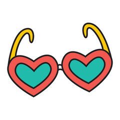 Cute eye wear eyeglasses or  summer holiday beach element