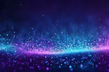 Futuristic data technology background. with neon lights and glowing orbs