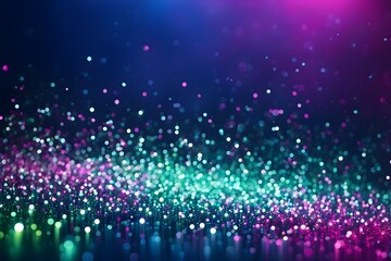 Futuristic data technology background. with neon lights and glowing orbs