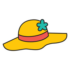 illustration of a yellow hat