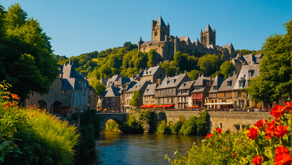 Obraz premium Beautiful city Dinan Belgium