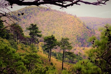 sunset in the mountains