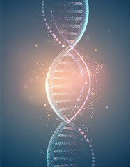 dna background, DNA double helix with colors pink and blue dark background