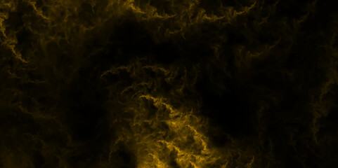 Abstract background with fire and realistic yellow fire particle burn effect sparkles pattern. Steam explosion white smoke or fog isolated on black background. liquid aquarelle paint paper texture.