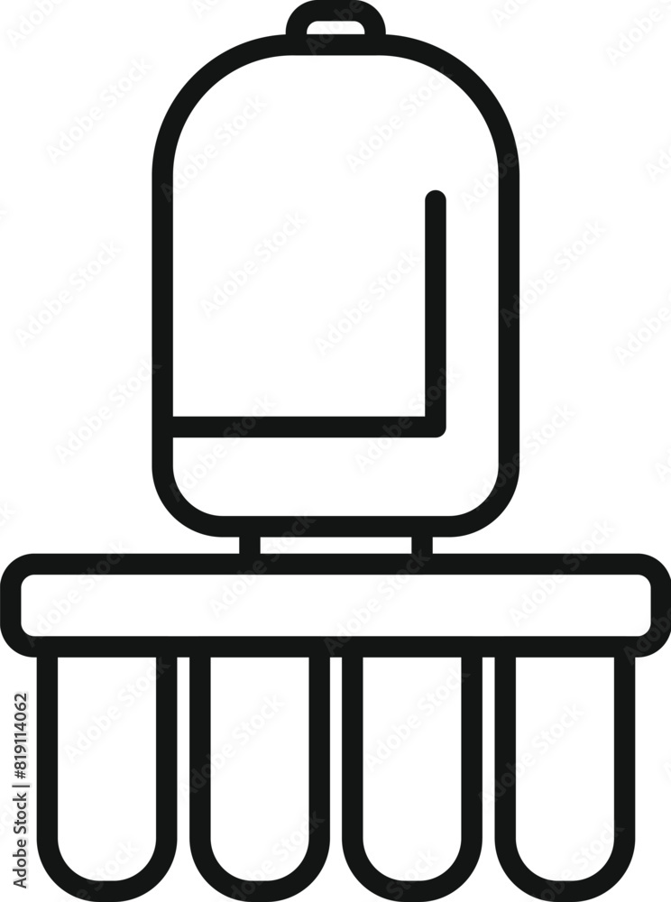 Poster minimalistic line drawing of an led light bulb on a neutral background