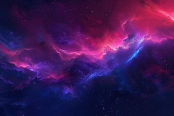 Neon Nebula, high resolution background for sci-fi and gaming related content - Generative Ai