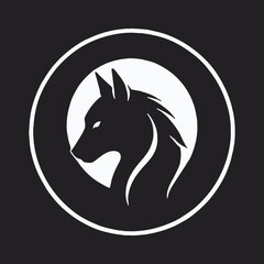 wild head wolf fierce face logo design inspiration