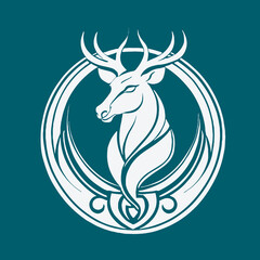 Deer head design vector Animal logo