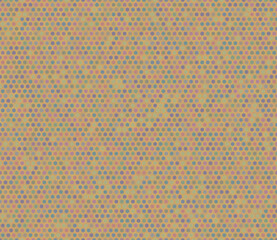 Vector seamless pattern. Rounded hexagons mosaic pattern with inner solid cells. Small hexagon geometric shapes. Multiple tones color palette. Seamless pattern. Tileable vector illustration.