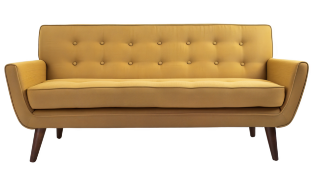 Sofa home interior design cut out transparent isolated on white background PNG file artwork graphic design.