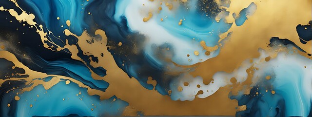  Ink abstract gold paint background art watercolor stone water luxury liquid texture marble. Abstract ink pattern modern gold ocean glitter black design splash blue light brush creative smoke sea sky.