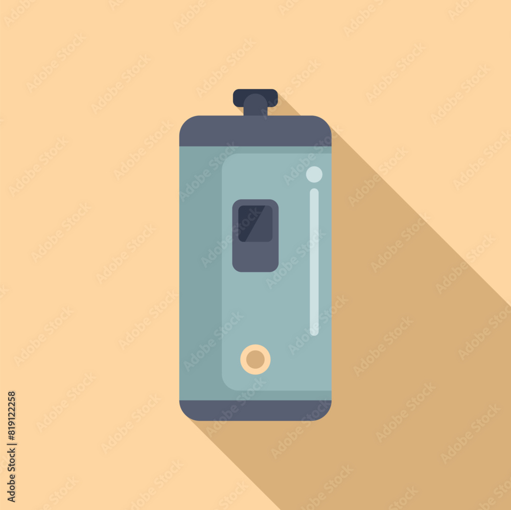 Poster minimalist vector illustration of a retro handheld game device with a shadow on a beige background